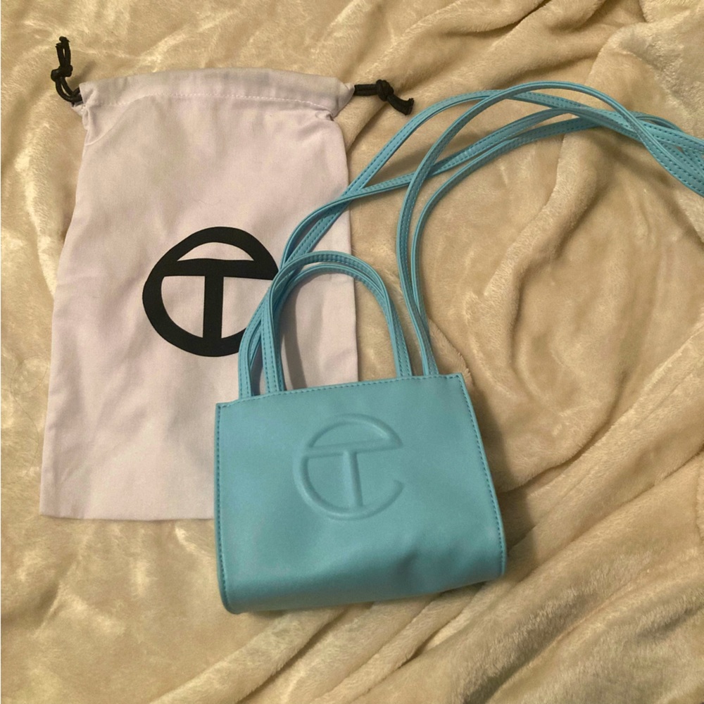 Telfar Shopping Bag Small Pool Blue Crossbody